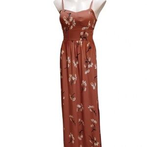 Old Navy Rust Floral Maxi Dress